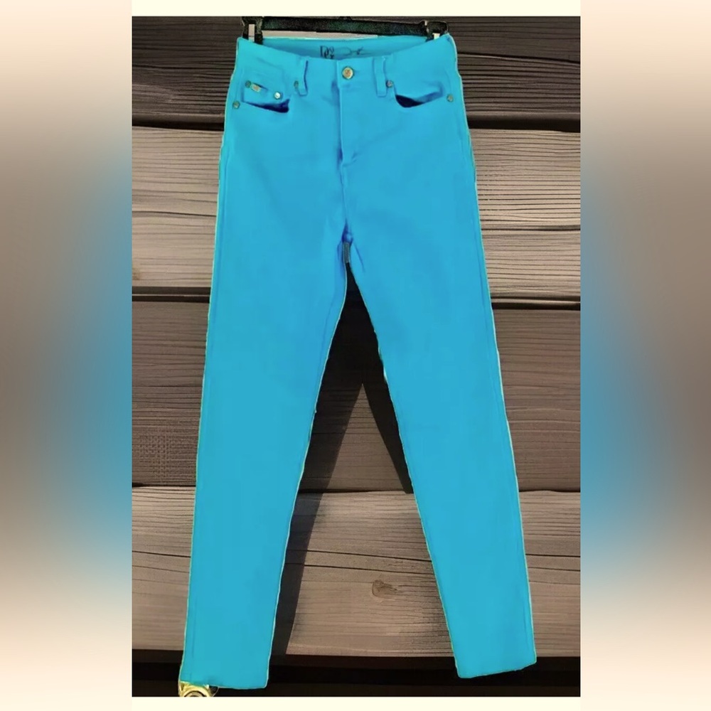 🦋DG2🦋 by DIANE GLIMAN TALL TEAL STRETCH SKINNY JEANS NWOT🔹